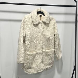 H&M Cream Teddy Jacket for Women